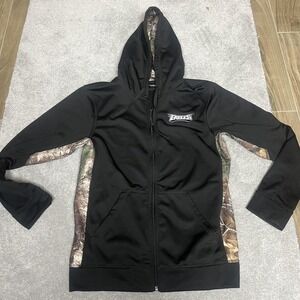 Philadelphia Eagles Hoodie Mens Small Black Camo NFL Football Full Zip Dunbrooke